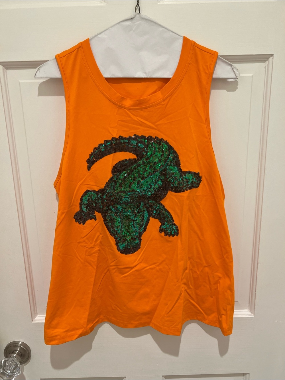 Orange Reptile Graphic Tank Top - Unbranded